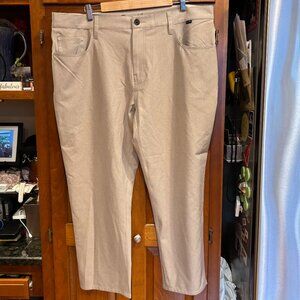 NWOT Travis Mathew Pants Mens 32X40 Beige Performance Stretch Active